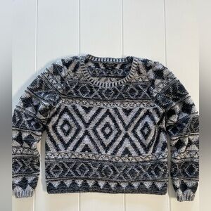 Lucky Brand Geometric Sweater, Size S, EUC